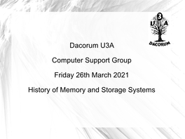 History of Memory and Storage Updated 2021