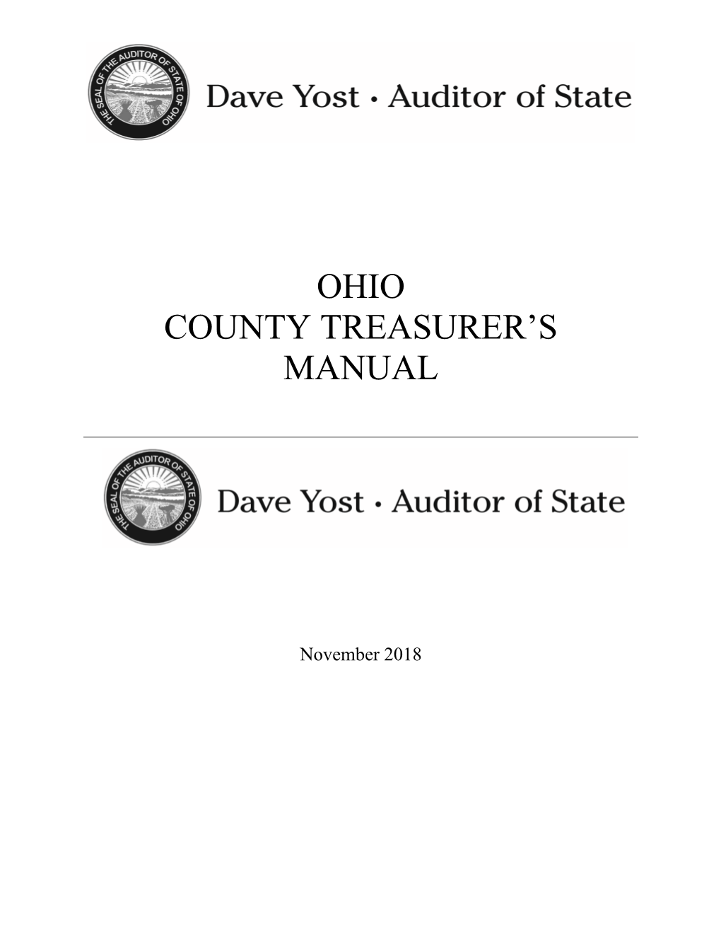 Ohio County Treasurer's Manual 2018