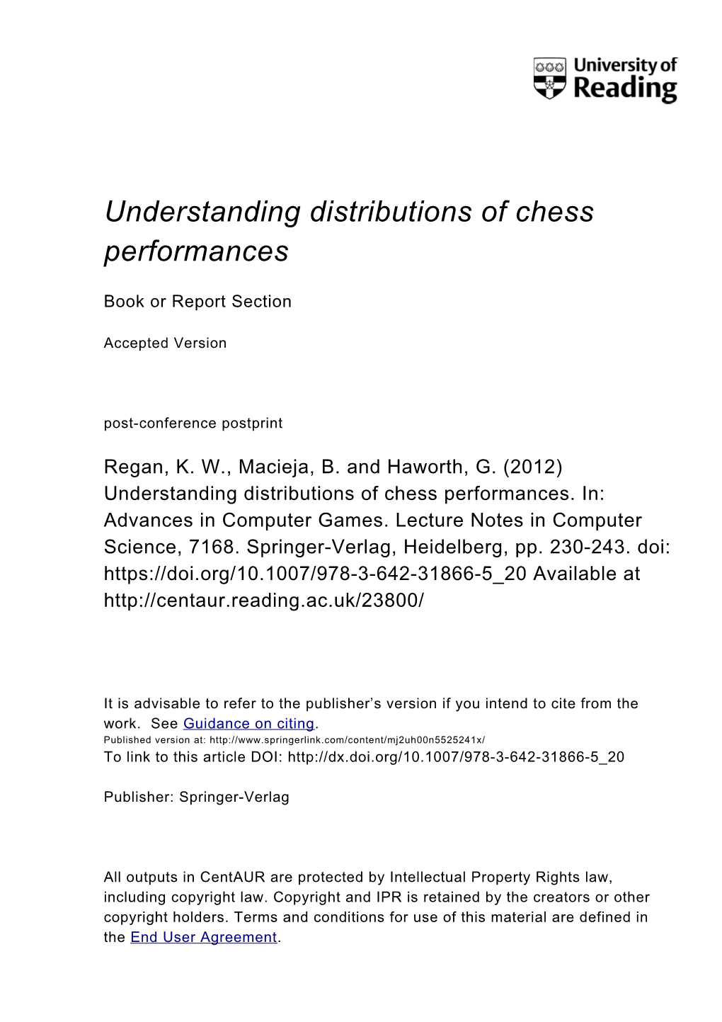 Understanding Distributions of Chess Performances