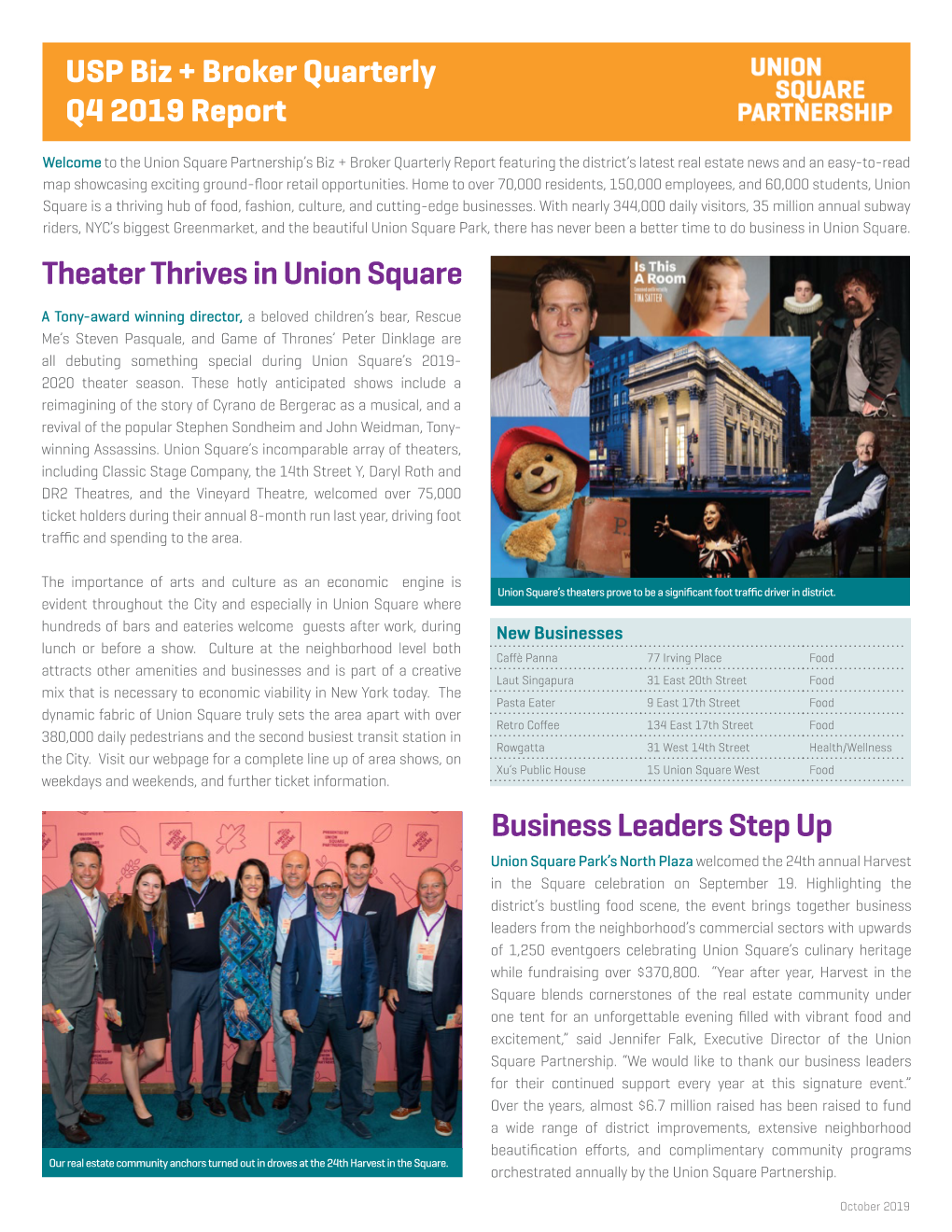 USP Biz + Broker Quarterly Q4 2019 Report Theater Thrives in Union