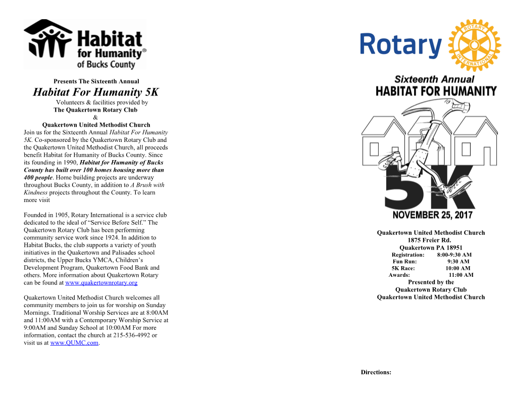 Habitat for Humanity of Bucks County Presents the Second Annual