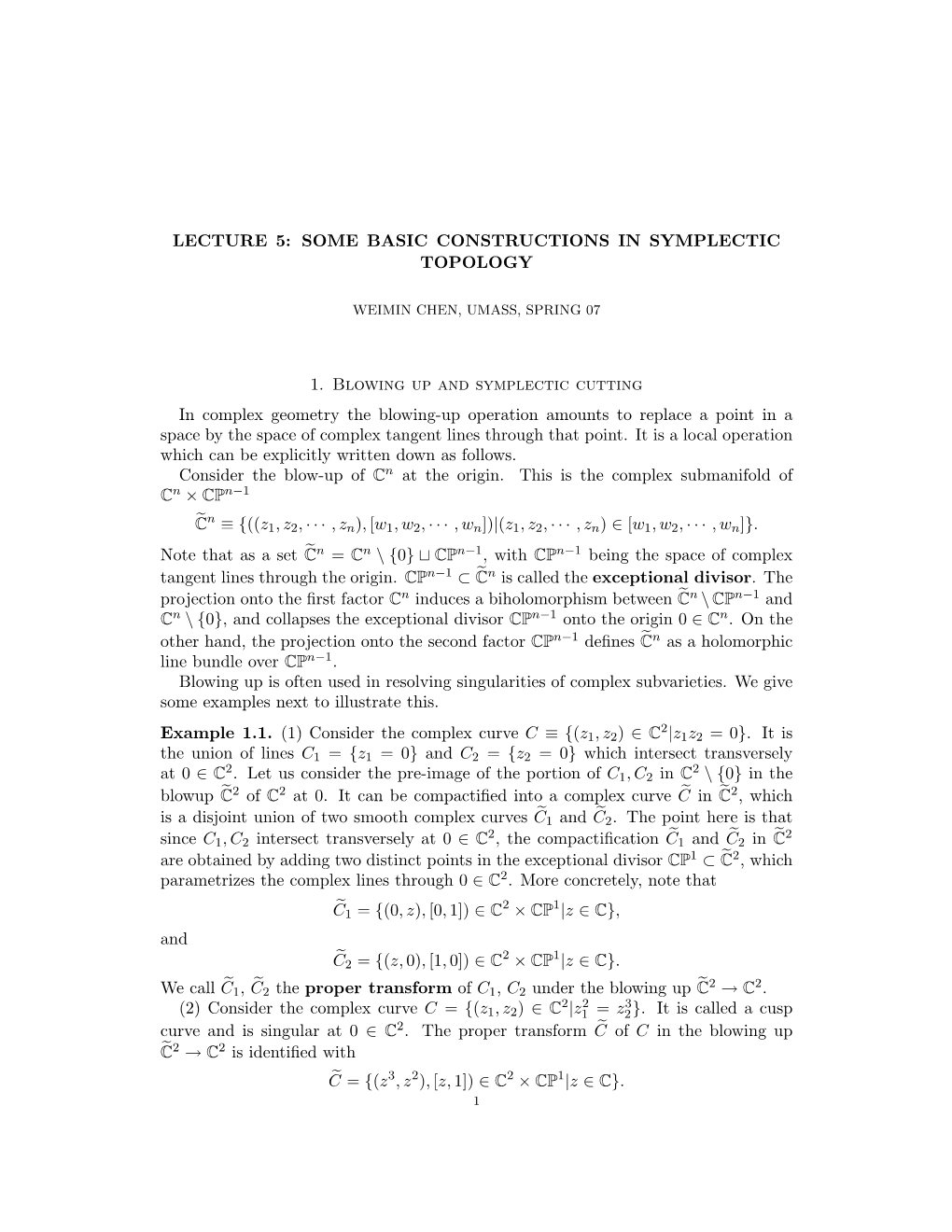 Lecture 5: Some Basic Constructions in Symplectic Topology