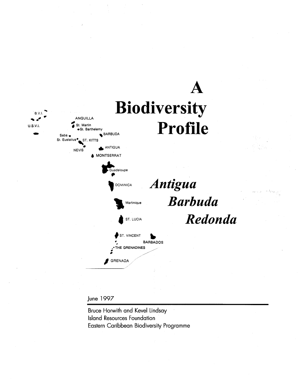 Antigua-Barbuda-Redonda Biodiversity Profile