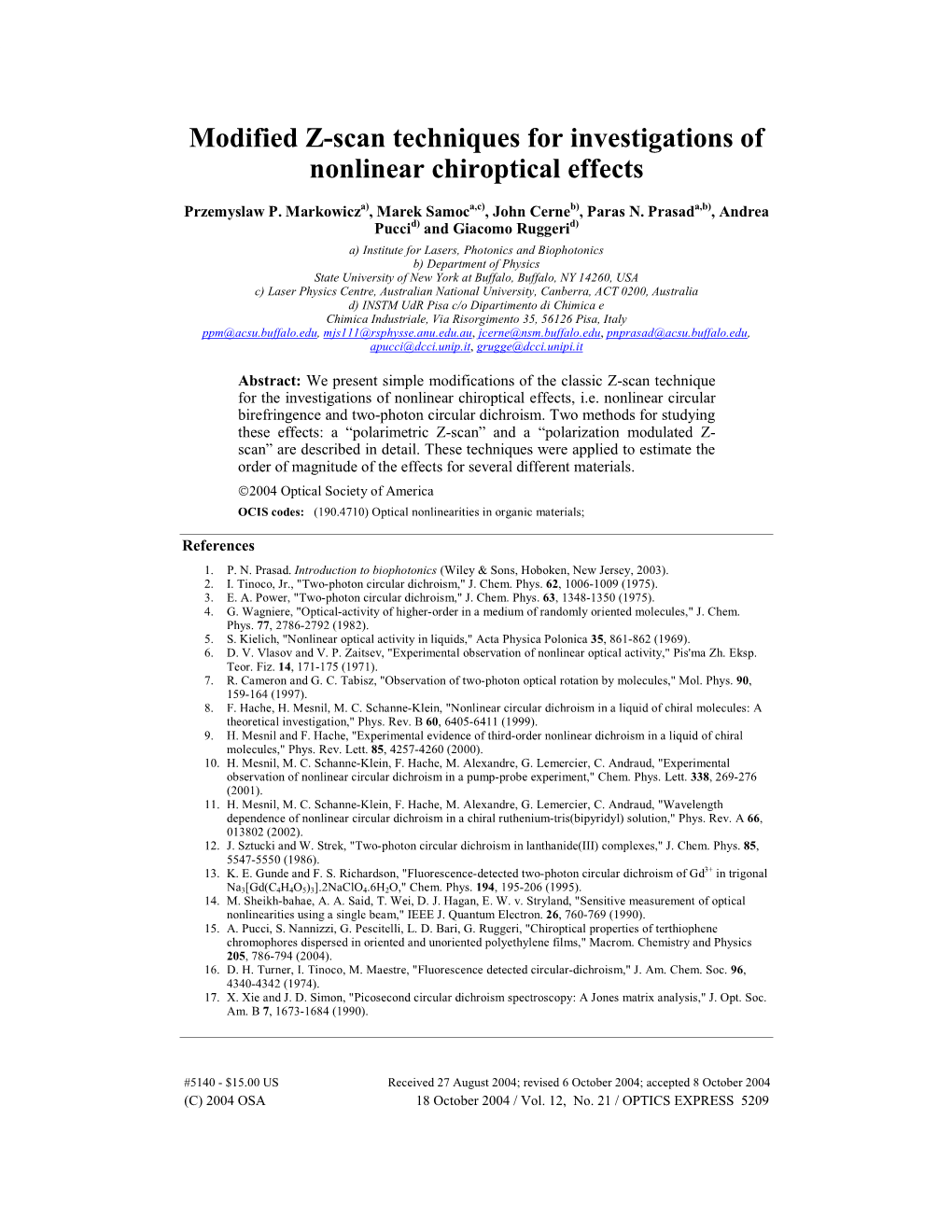 Modified Z-Scan Techniques for Investigations of Nonlinear Chiroptical Effects