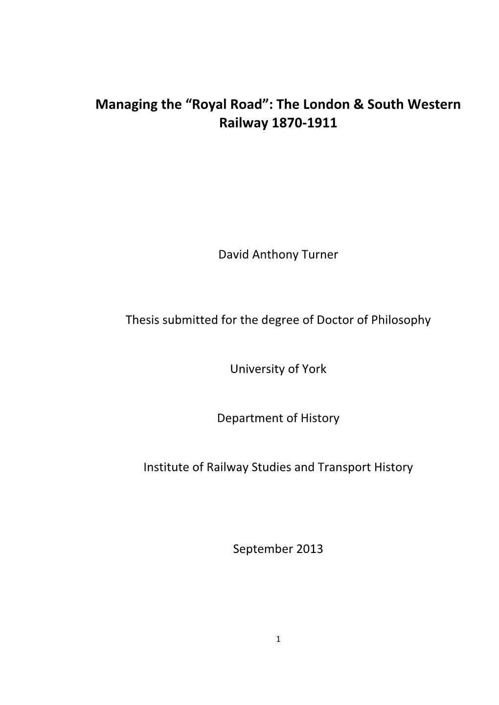 The London & South Western Railway 1870-1911