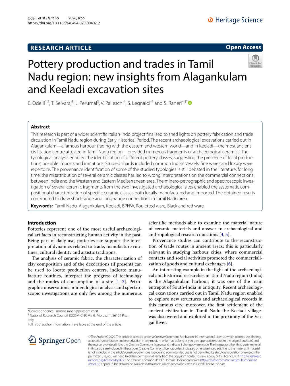 Pottery Production and Trades in Tamil Nadu Region: New Insights from Alagankulam and Keeladi Excavation Sites E