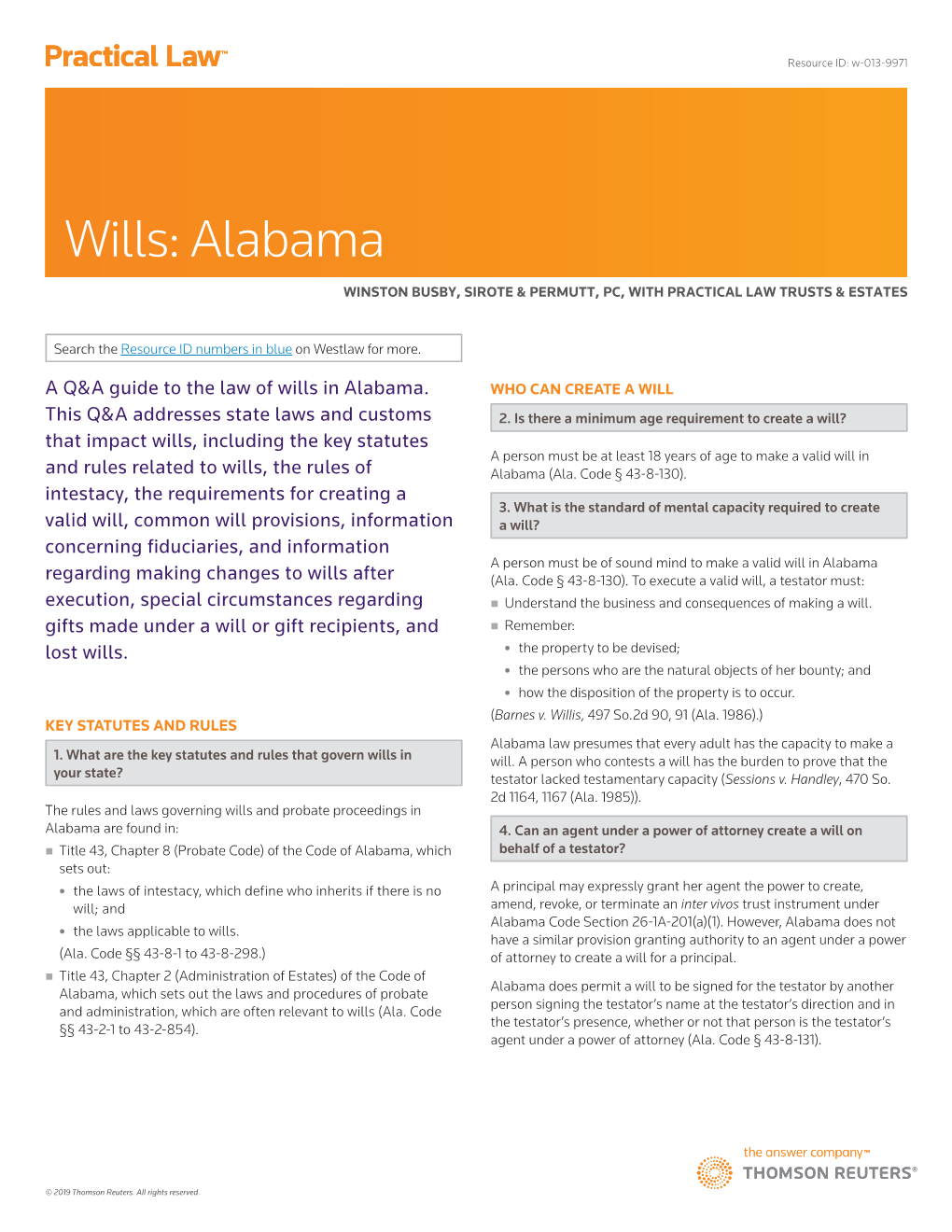 Wills: Alabama