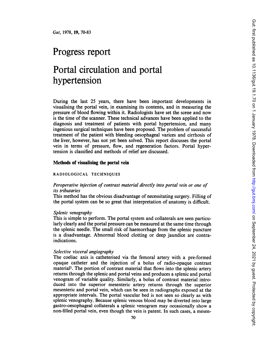 Portal Circulation and Portal Hypertension