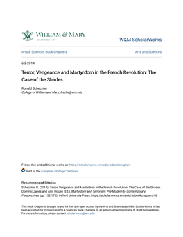 Terror, Vengeance and Martyrdom in the French Revolution: the Case of the Shades