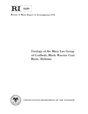 Geology of the Mary Lee Group of Coalbeds, Black Warrior Coal Basin, Alabama
