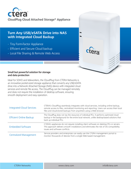 Turn Any USB/Esata Drive Into NAS with Integrated Cloud Backup