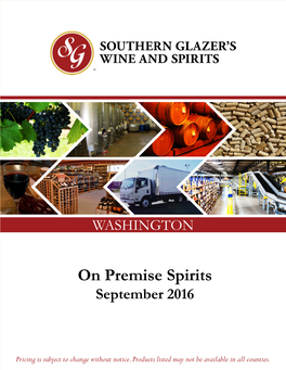 On Premise Spirits September 2016