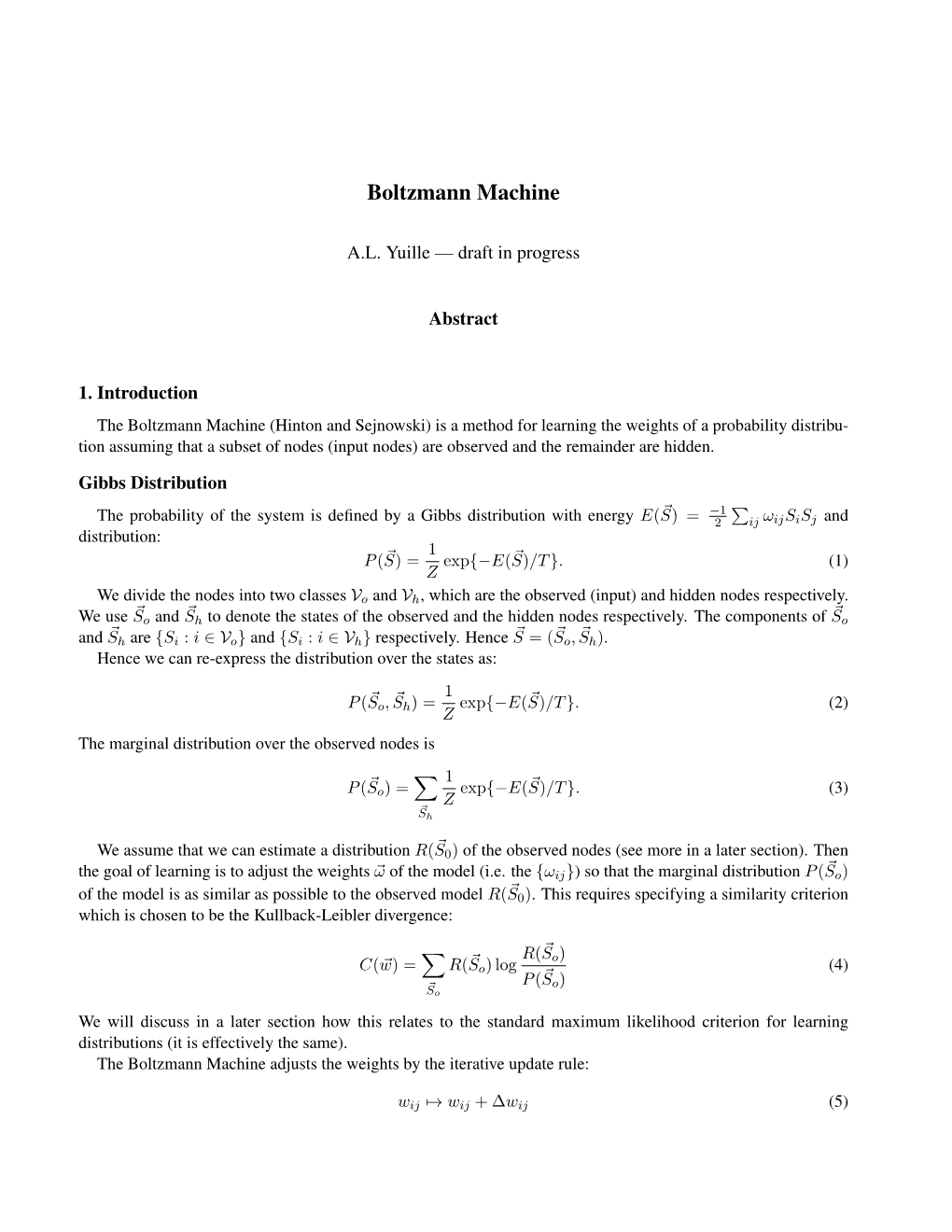 Boltzmann Machine