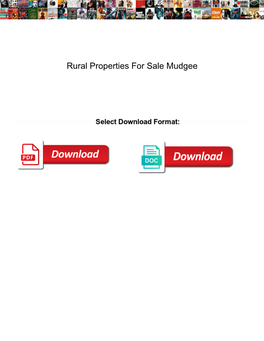 Rural Properties for Sale Mudgee