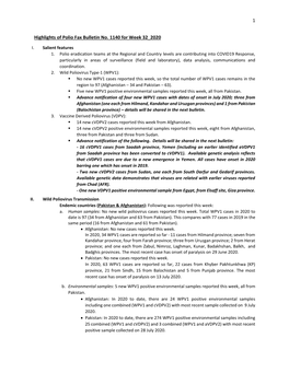 1 Highlights of Polio Fax Bulletin No. 1140 for Week 32 2020