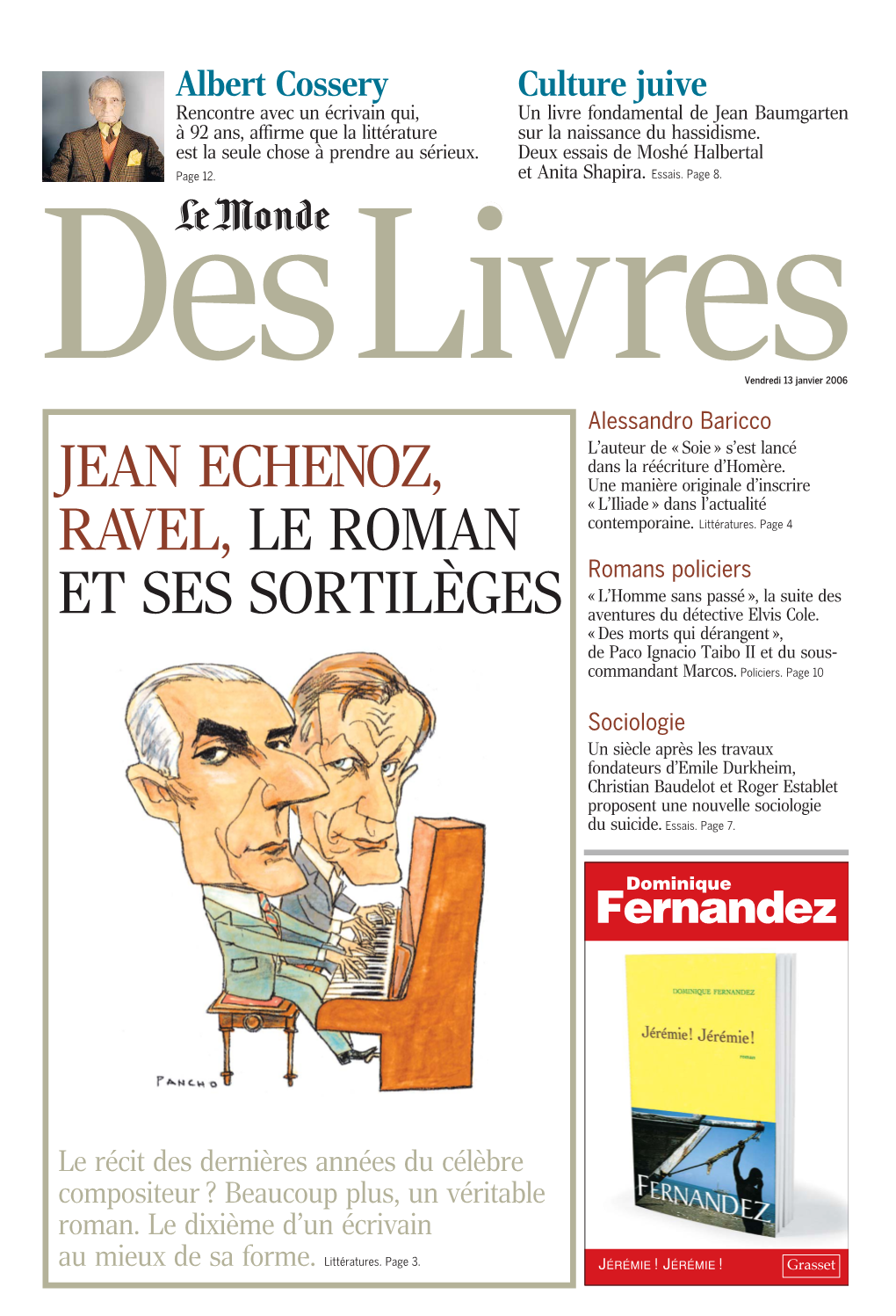 Jean Echenoz, Ravel, Le Roman Et Ses Sortilèges