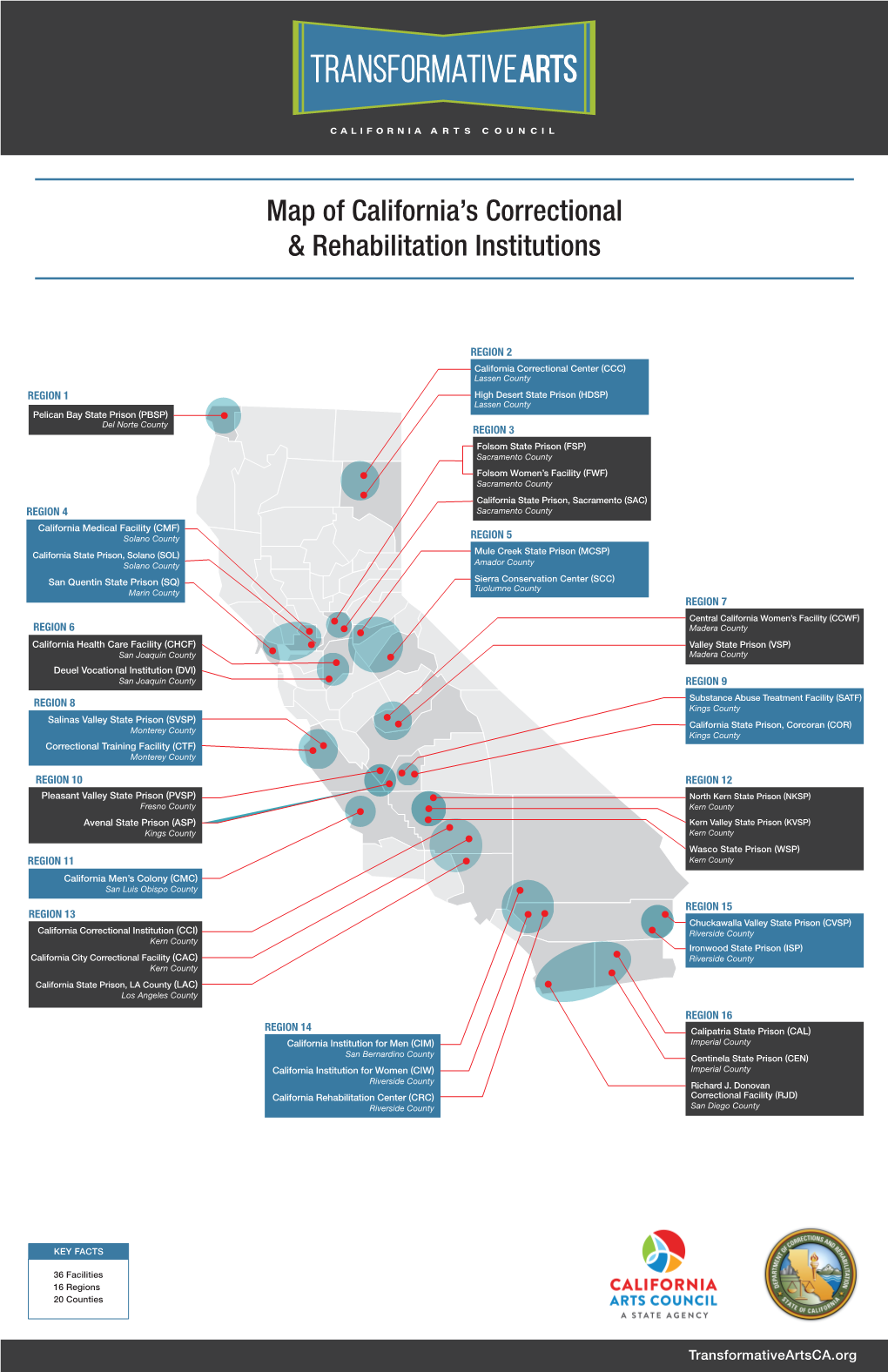 Map of California's Correctional & Rehabilitation Institutions - DocsLib