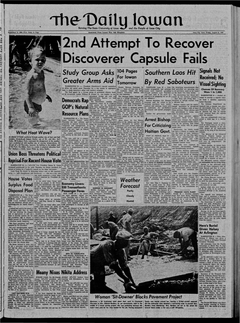 Daily Iowan (Iowa City, Iowa), 1959-08-21