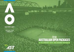 Australian Open Packages 15-28 January 2018 | Melbourne Australia