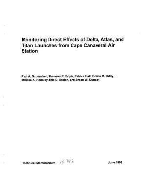 Monitoring Direct Effects of Delta, Atlas, and Titan Launches from Cape Canaveral Air Station