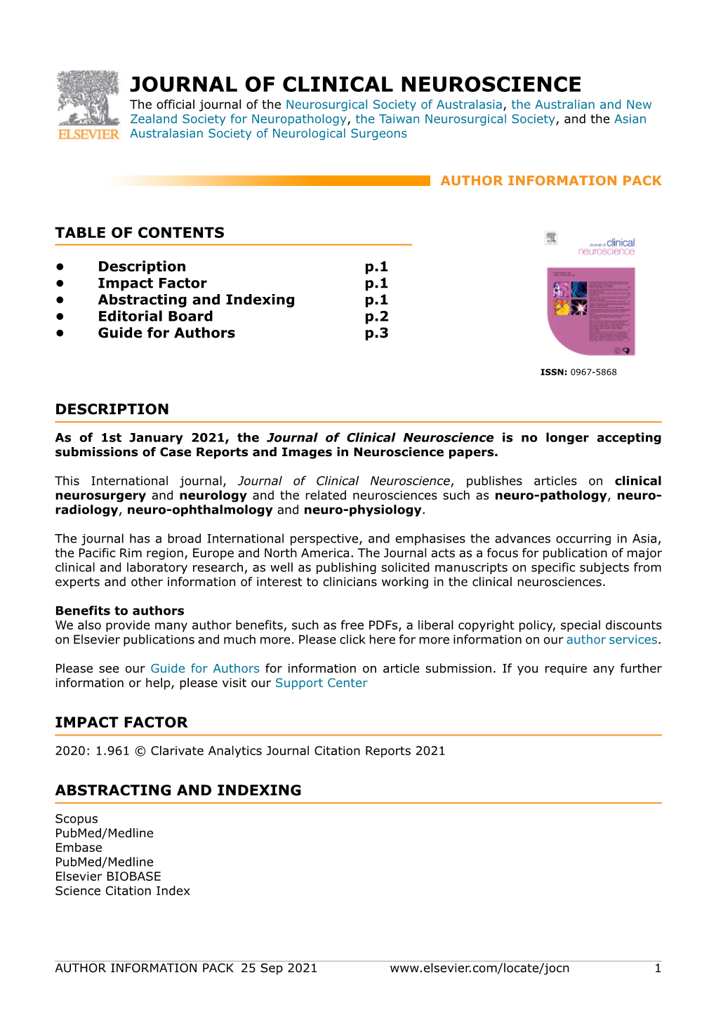 Journal of Clinical Neuroscience