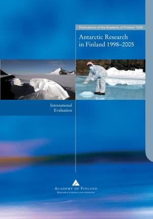 Antarctic Research in Finland 1998–2005