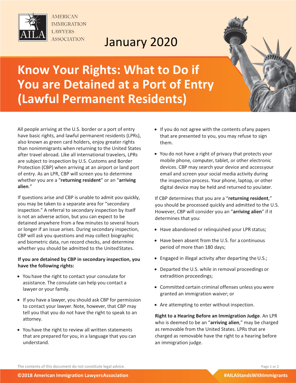 Know Your Rights: What to Do If You Are Detained at a Port of Entry