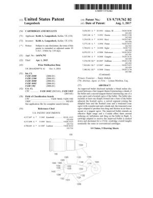 United States Patent (10) Patent No.: US 9,719,762 B2 Langenbeck (45) Date of Patent: Aug