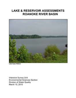 Lake & Reservoir Assessments Roanoke River Basin