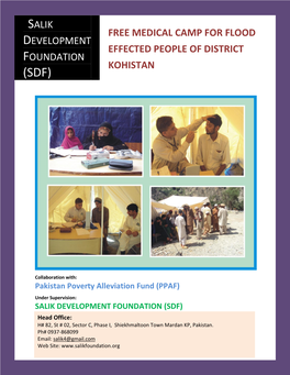 Free Medical Camp for Flood Effected People of District Kohistan
