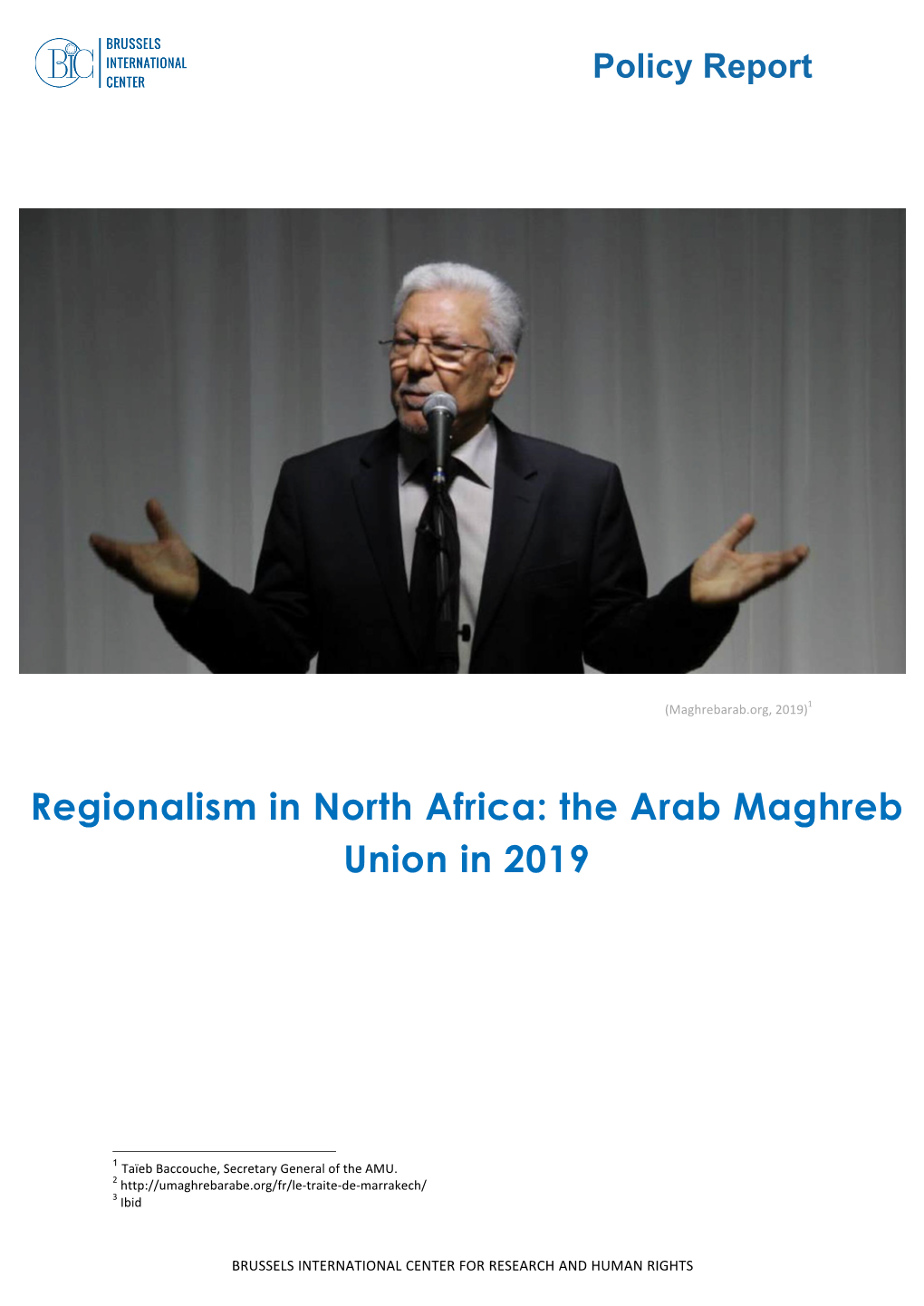 Regionalism in North Africa: the Arab Maghreb Union in 2019