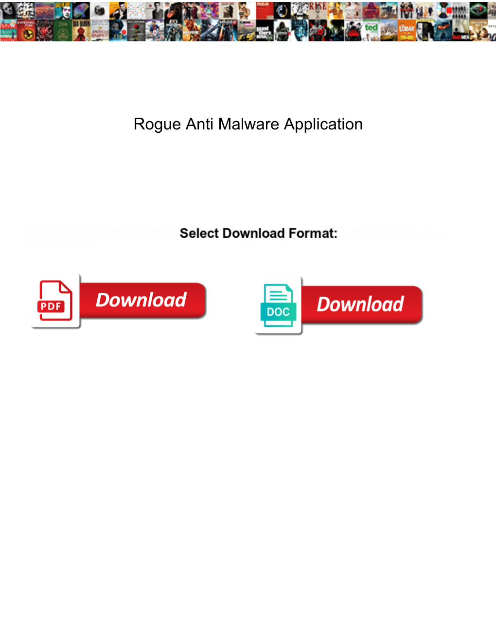 Rogue Anti Malware Application
