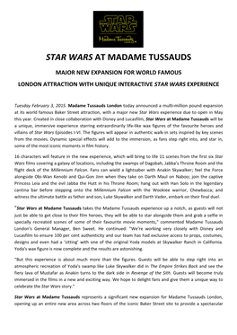 Star Wars at Madame Tussauds