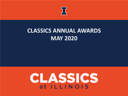 Classics Annual Awards May 2020 Degrees 2020