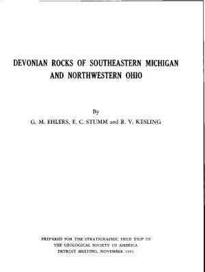 Devonian Rocks of Southeastern Michigan and Northwestern Ohio