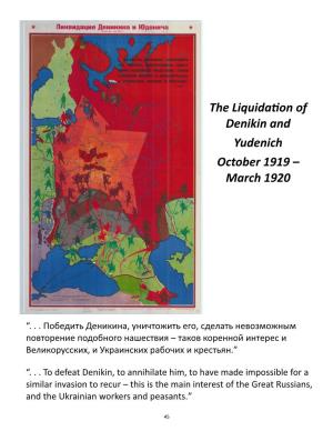 The Liquidation of Denikin and Yudenich October 1919 – March 1920