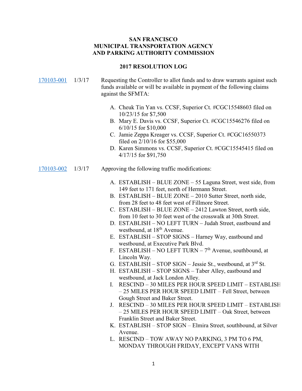 2017 Board Resolution Log (PDF)