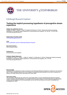 Edinburgh Research Explorer