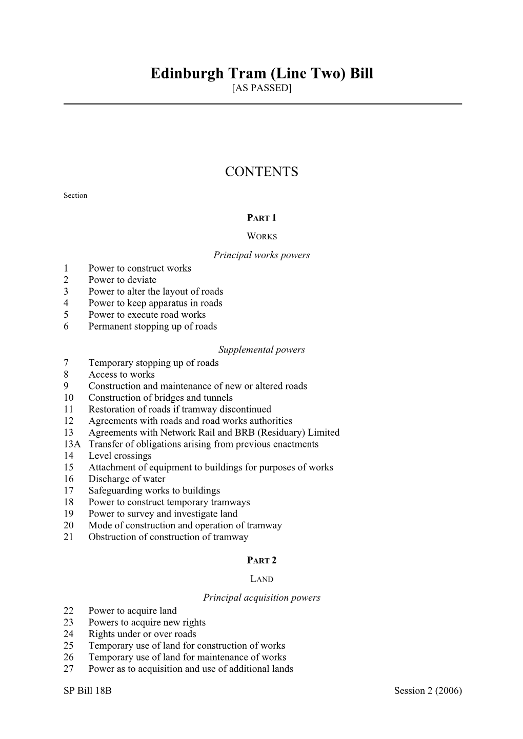 Edinburgh Tram (Line Two) Bill [AS PASSED]