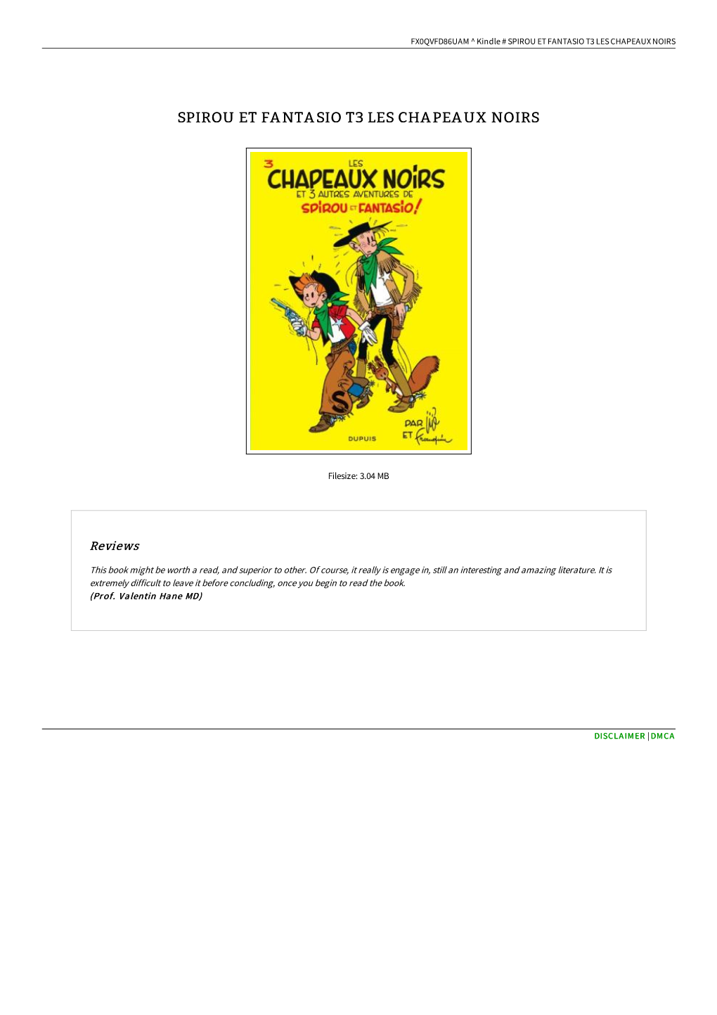 Download Ebook SPIROU ET FANTASIO T3 LES CHAPEAUX NOIRS