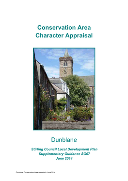 Conservation Area Character Appraisal Dunblane
