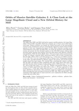 Orbits of Massive Satellite Galaxies: I. a Close Look at the Large Magellanic Cloud and a New Orbital History for M33