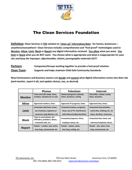 The Clean Services Foundation
