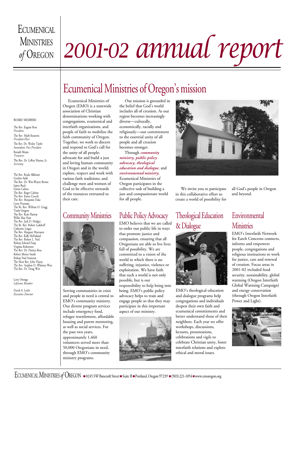 Ecumenical Ministries of Oregon's Mission