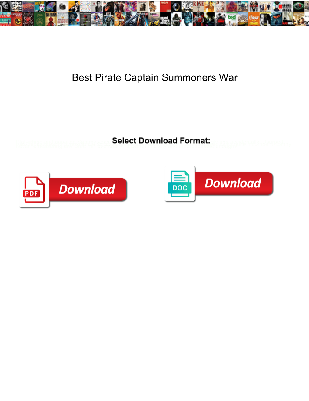 Best Pirate Captain Summoners War