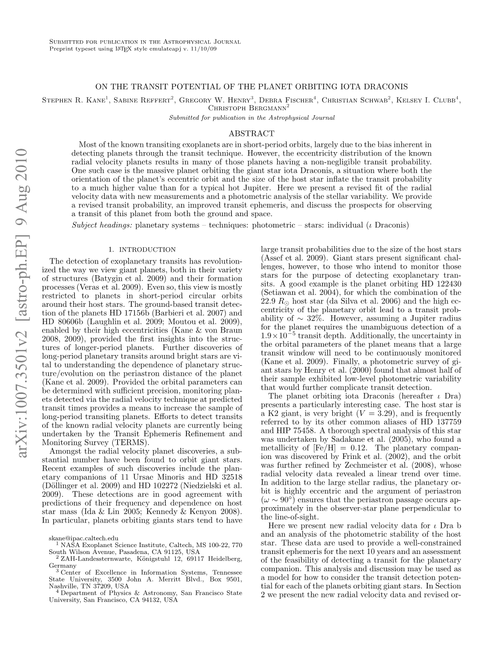 On the Transit Potential of the Planet Orbiting Iota Draconis