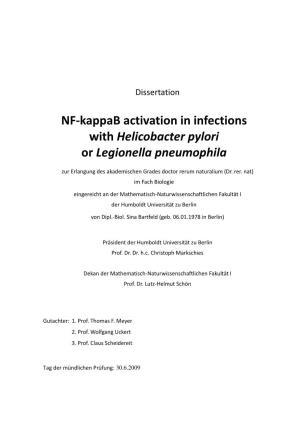 NF-Kappab Activation in Infections with Helicobacter Pylori Or Legionella Pneumophila