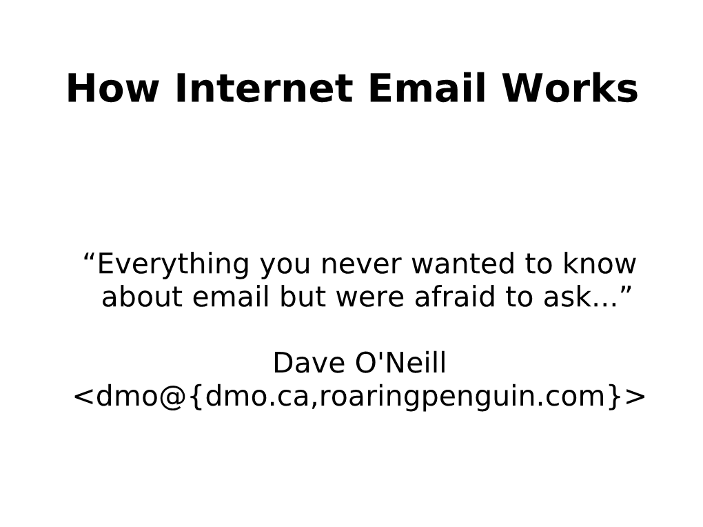 How Internet Email Works