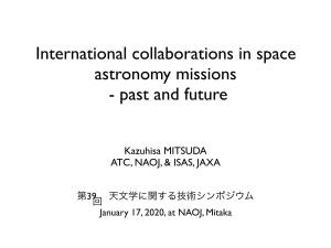 International Collaborations in Space Astronomy Missions - Past and Future