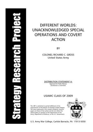 Unacknowledged Special Operations and Covert Action 5B